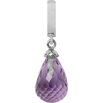  Christina Collect Silver charm with faceted cut purple amethyst